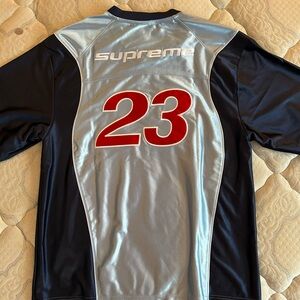 Supreme X Jordan Warm Up Jersey Light Blue Size XL In Hand 2024 Y2K Streetwear